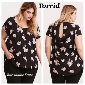 Torrid Floral Top Blouse Size 2